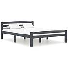 vidaXL Bed Frame Dark Grey Solid Pine Wood 120x200 cm