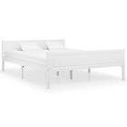 vidaXL Bed Frame Solid Pinewood White 160x200 cm