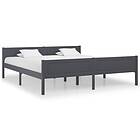 vidaXL Bed Frame Solid Pinewood Grey 180x200 cm