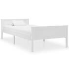 vidaXL Bed Frame Solid Pinewood White 100x200 cm