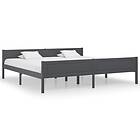 vidaXL Bed Frame Solid Pinewood Grey 200x200 cm