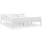 vidaXL Bed Frame Solid Pinewood White 180x200 cm