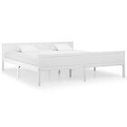 vidaXL Bed Frame Solid Pinewood White 180x200 cm