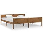 vidaXL Bed Frame Solid Pinewood Honey Brown 180x200 cm