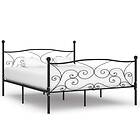 vidaXL Bed Frame with Slatted Base Black Metal 180x200 cm