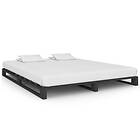 vidaXL Pallet Bed Frame Grey Solid Pine Wood 160x200 cm