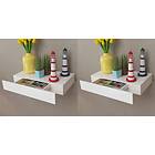 vidaXL Floating Wall Shelves with Drawers 2 pcs White 48 cm