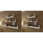 vidaXL Wall Shelves 6 pcs White