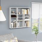 vidaXL Wall Shelf High Gloss White 90x16x78 cm Chipboard