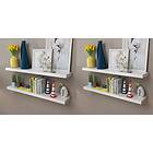 vidaXL Wall Shelves 4 pcs White 100 cm