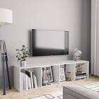 vidaXL Book Cabinet/TV Cabinet High Gloss White 143x30x36 cm