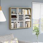 vidaXL Wall Shelf White and Sonoma Oak 90x16x78 cm Chipboard