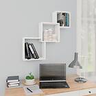 vidaXL Cube Wall Shelves White 84.5x15x27 cm Chipboard
