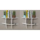 vidaXL Wall Shelves 2 pcs White