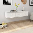 vidaXL Wall Drawer Shelf High Gloss White 88x26x18.5 cm Chipboard