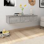 vidaXL Wall-mounted Drawer Shelf Concrete Grey 88x26x18.5 cm Chipboard