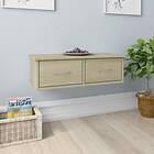 vidaXL Wall-mounted Drawer Shelf Sonoma Oak 60x26x18.5 cm Chipboard