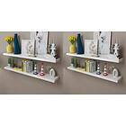 vidaXL Wall Shelves 4 pcs White 120 cm