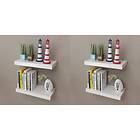 vidaXL Wall Shelves 4 pcs White 40 cm