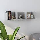 vidaXL CD Wall Shelf Concrete Grey 75x18x18 cm Chipboard