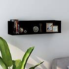 vidaXL CD Wall Shelf Black 75x18x18 cm Chipboard