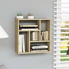 vidaXL Wall Shelf Sonoma Oak 45.1x16x45.1 cm Chipboard