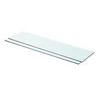 vidaXL Shelves 2 pcs Panel Glass Clear 80x20 cm