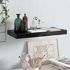 vidaXL Floating Wall Shelf High Gloss Black 50x23x3.8 cm MDF