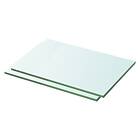 vidaXL Shelves 2 pcs Panel Glass Clear 30x15 cm