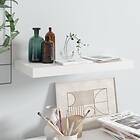 vidaXL Floating Wall Shelf High Gloss White 50x23x3.8 cm MDF