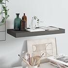 vidaXL Floating Wall Shelf High Gloss Grey 50x23x3.8 cm MDF