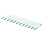 vidaXL Shelves 2 pcs Panel Glass Clear 60x12 cm