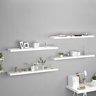 vidaXL Floating Wall Shelves 4 pcs White 120x23.5x3.8 cm MDF