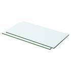 vidaXL Shelves 2 pcs Panel Glass Clear 50x20 cm