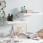 vidaXL Floating Wall Shelves 2 pcs High Gloss White 50x23x3.8 cm MDF