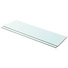 vidaXL Shelves 2 pcs Panel Glass Clear 100x30 cm