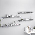 vidaXL Floating Wall Shelves 4 pcs Grey 120x23.5x3.8 cm MDF