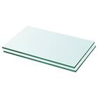 vidaXL Shelves 2 pcs Panel Glass Clear 30x12 cm