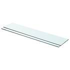 vidaXL Shelves 2 pcs Panel Glass Clear 70x15 cm