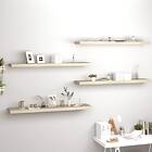 vidaXL Floating Wall Shelves 4 pcs Oak 120x23.5x3.8 cm MDF