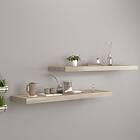 vidaXL Floating Wall Shelves 2 pcs Oak 90x23.5x3.8 cm MDF