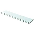 vidaXL Shelves 2 pcs Panel Glass Clear 100x20 cm