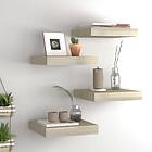 vidaXL Floating Wall Shelves 4 pcs Oak 23x23.5x3.8 cm MDF