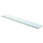 vidaXL Shelves 2 pcs Panel Glass Clear 110x15 cm