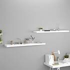 vidaXL Floating Wall Shelves 2 pcs White 120x23.5x3.8 cm MDF