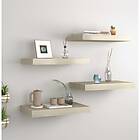 vidaXL Floating Wall Shelves 4 pcs Oak 40x23x3.8 cm MDF