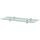 vidaXL Floating Shelves 2 pcs Glass 70x10 cm 8 mm