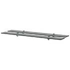 vidaXL Floating Shelves 2 pcs Glass 100x10 cm 8 mm