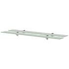 vidaXL Floating Shelves 2 pcs Glass 90x10 cm 8 mm