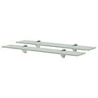 vidaXL Floating Shelves 2 pcs Glass 60x20 cm 8 mm